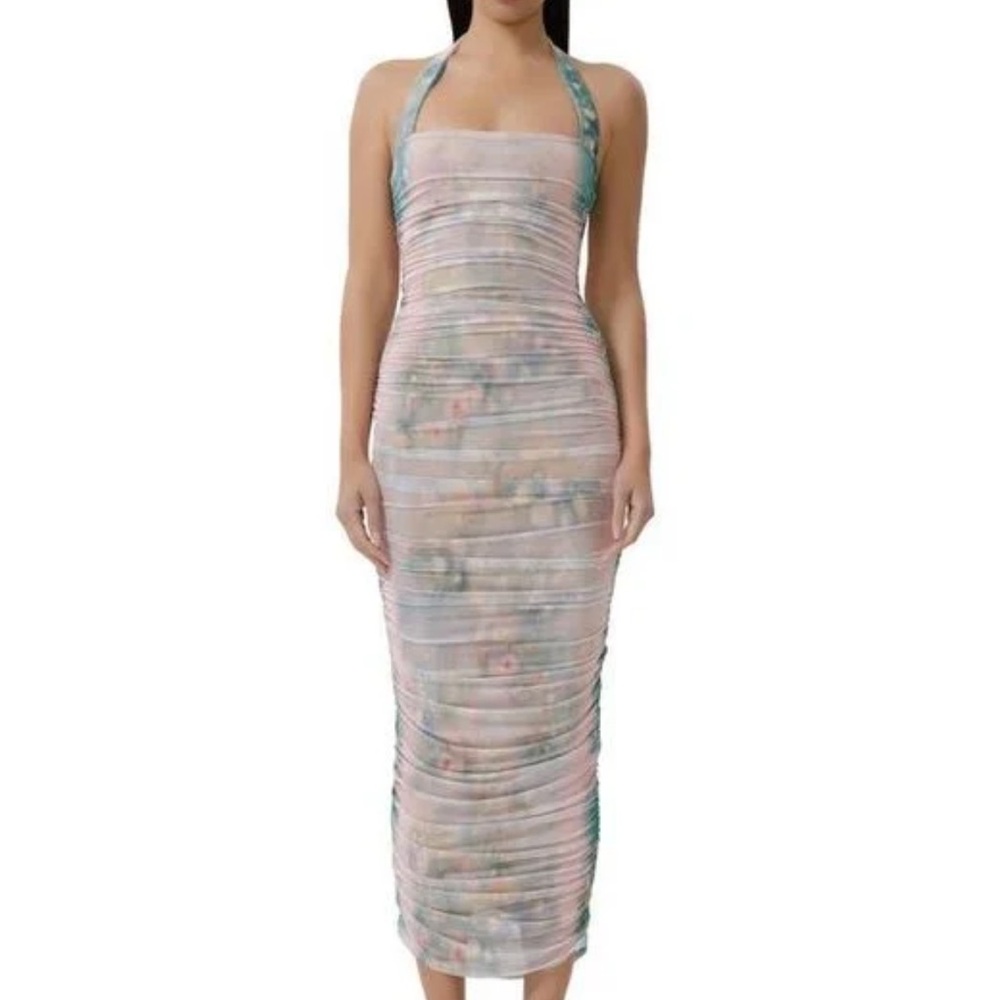 AFRM Pastel Halter Midi Dress